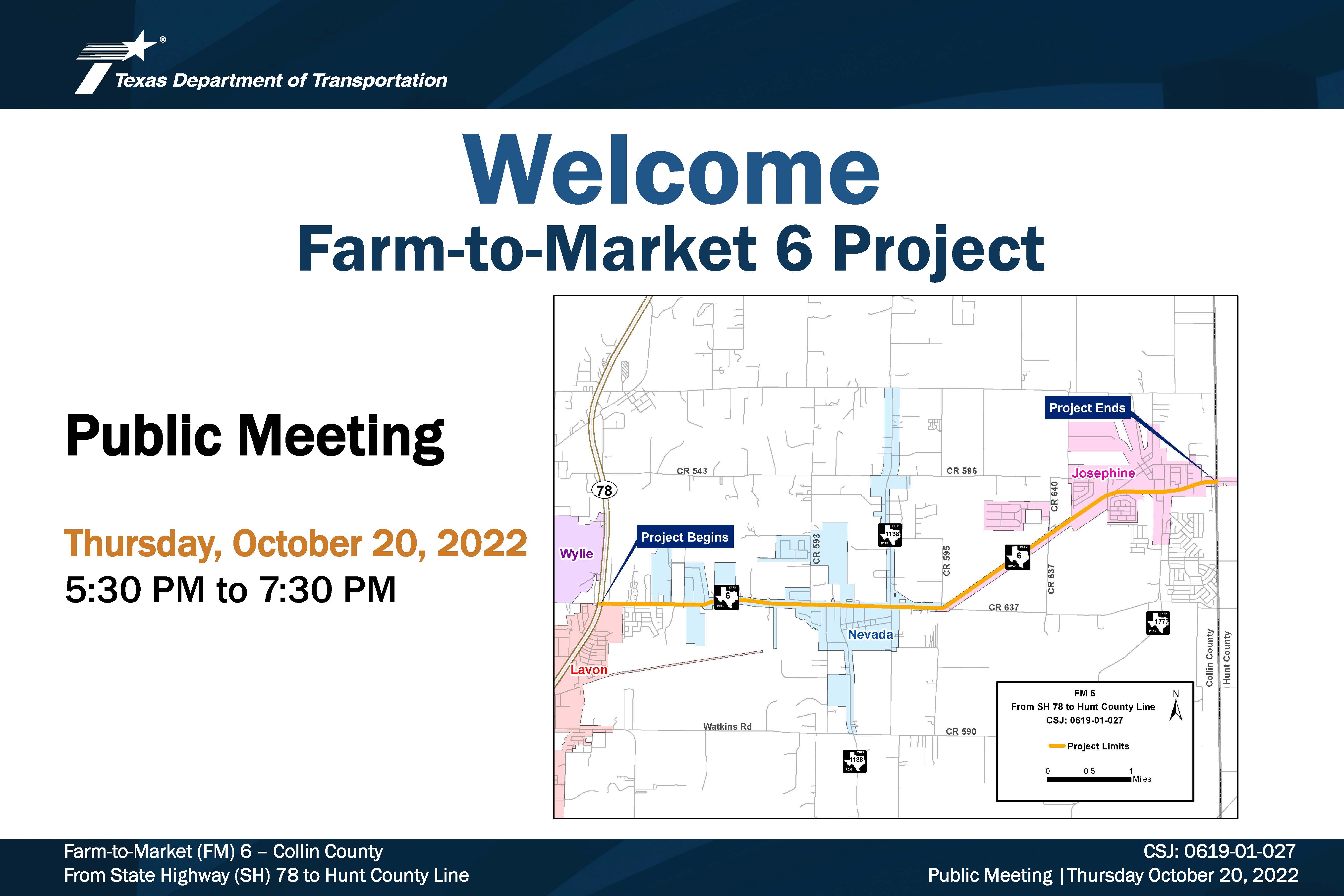 ライザンバー FM TOWNS Virtual Public Meeting for FM 6 from SH 78 to Hunt County Line